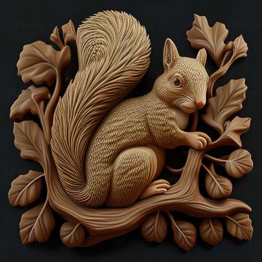 3D model squirrel (STL)